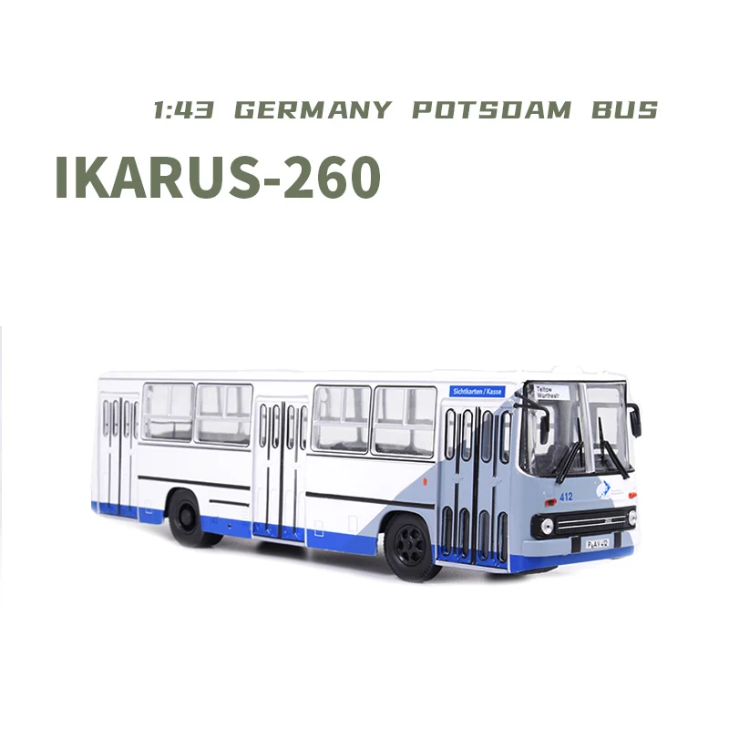 

Diecast 1/43 Scale Eurobus Potsdam Bus Icarus 260 1972 Three-door Bus PCL47154 Car Model Collectible Toy Gift Decorations