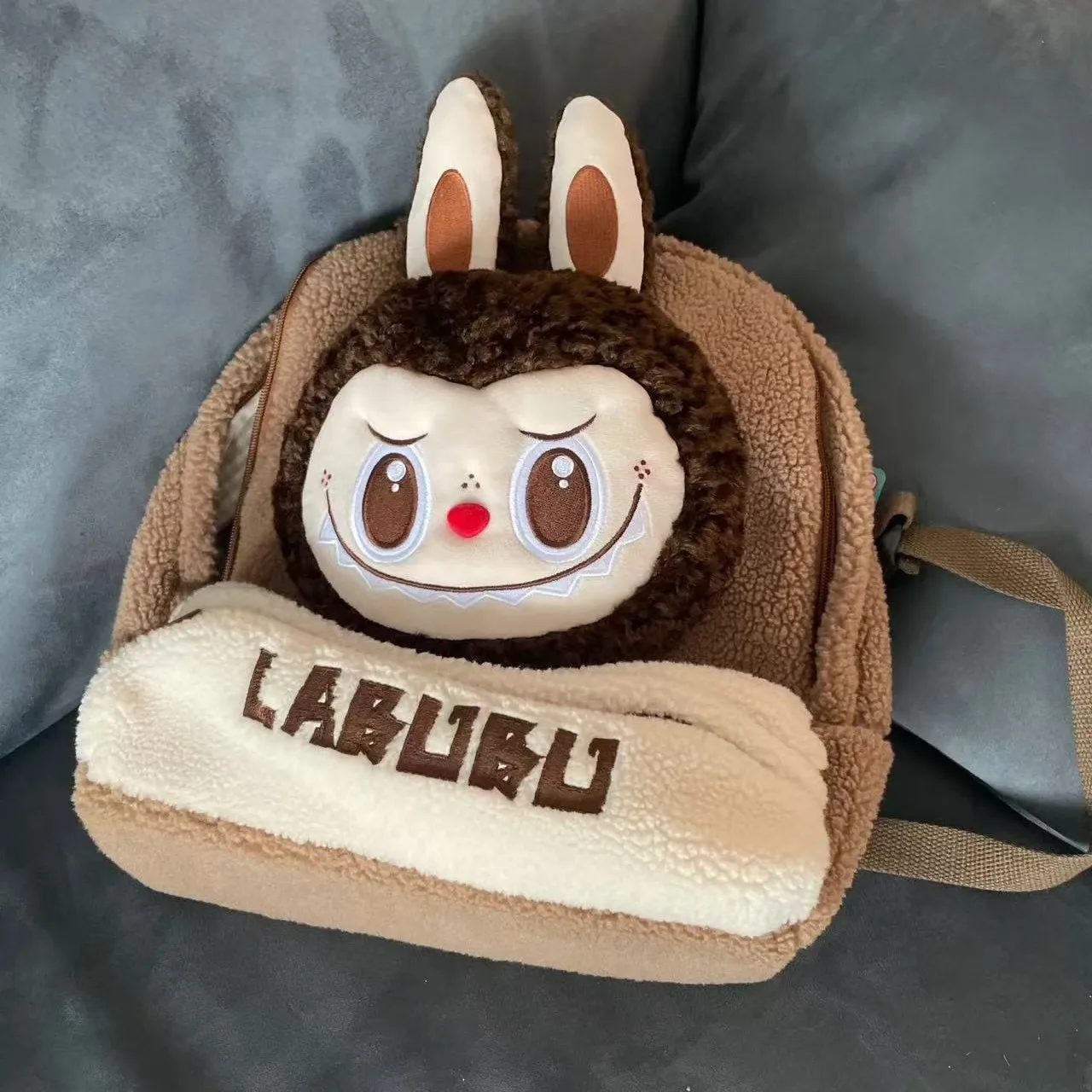 New LABUBU Children's Shoulder Bag Plush Kindergarten Schoolbag Ladies Cute Backpacks 4
