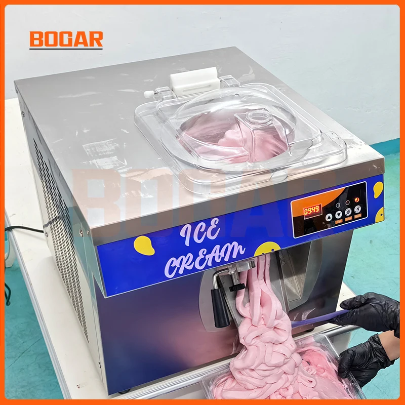 Bogar Ice Cream Machine 24 Liters Per Hour Automatic Gelato Party BO-6L Small Hard Desktop Stainless Steel Equipment Commercial 3
