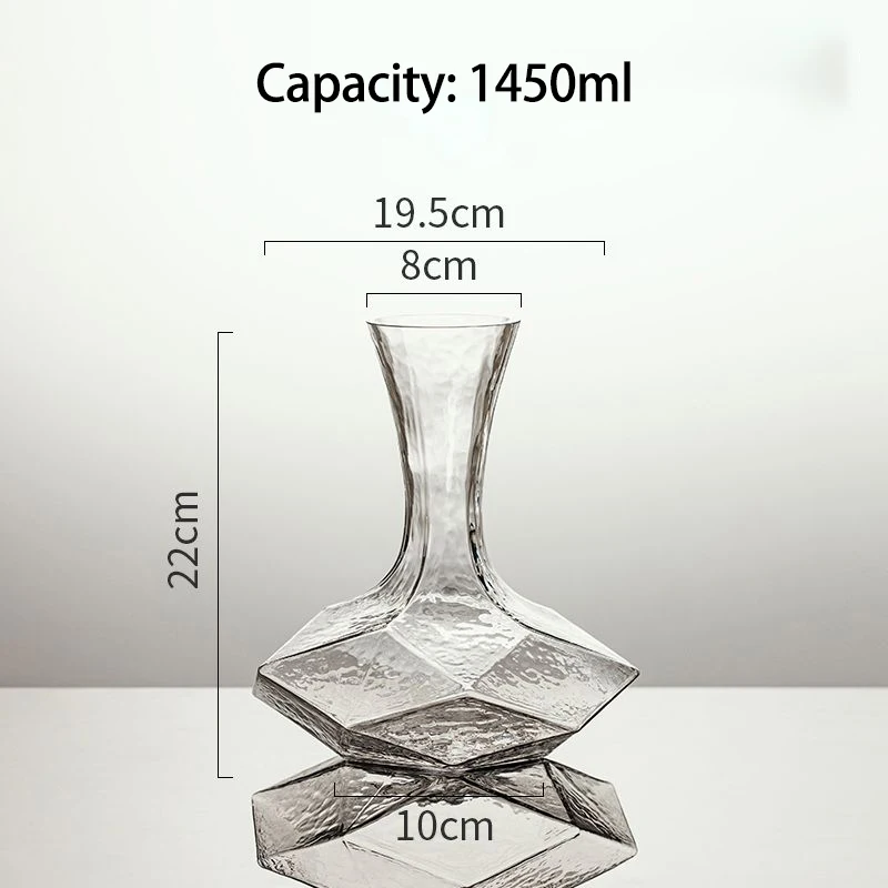 Irregular Wine Decanter Creativity 1450ml Decanter Dispenser Crystal Glass Wine Aerator Mirror Jug Gift Bar Decor Art Glassware wine aerator pourer,wine aerator decanter
