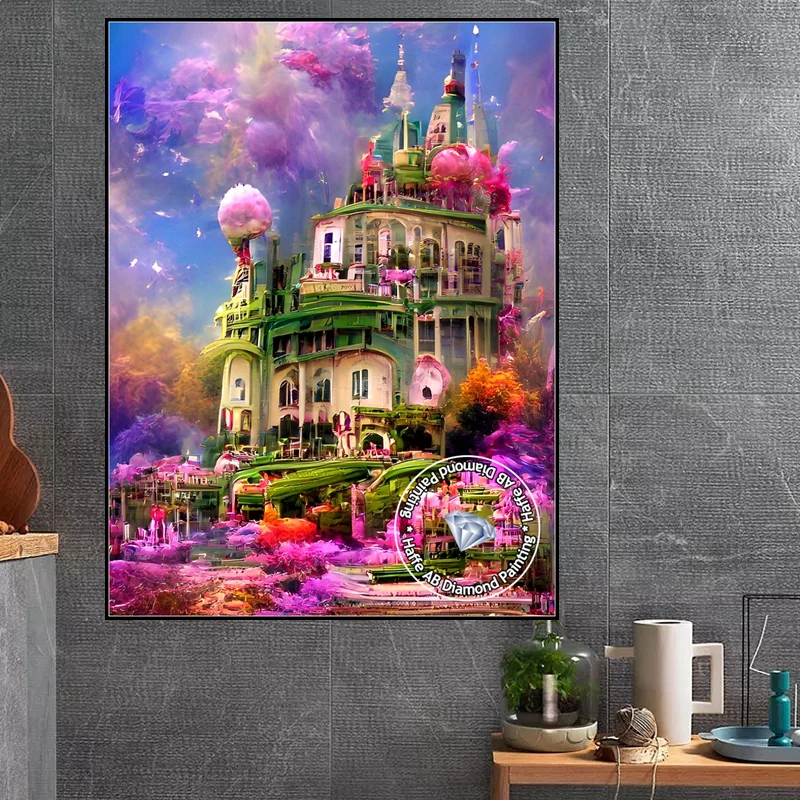 Pink Mushroom House New Arrivals DIY 5D Diamond Painting Fantasy Flower  Diamond Embroidery Cross Stitch Full Mosaic V53