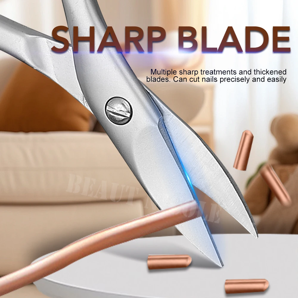 Nail Cutter Scissors Eyebrows Eyelash Multi-purpose Curved Blade Manicure Pedicure Fingernail Toenail Clipper 1Pcs nail scissors set nail clipper set nail care kit manicure pedicure kit manicure nail clipper set manicure sets manicure set nail clippers kit nail clipper nail clippers toe nail clipper