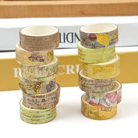 Creative Floral Hot Foil Washi Tape Set,12 Rolls Decorative Masking Tape for Scrapbooking,Journaling,DIY Gift Supplies 4