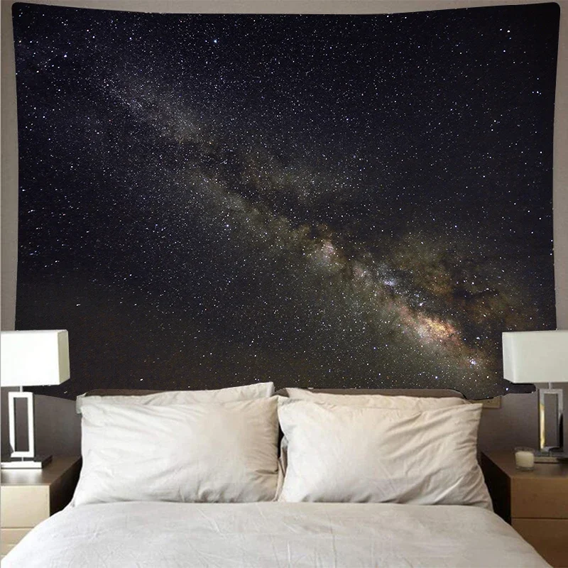 Galaxy Star Tapestry Large Star Wall Cloth Psychedelic Wall Hanging Print Art Beach Towel Tapestry