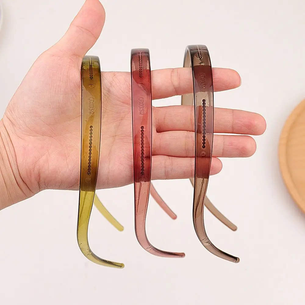 Plastic Sunglasses Headband Fashion Non-slip Transparent Transparent Hair Hoop Simple Korean Style Plastic Hair Bands Daily