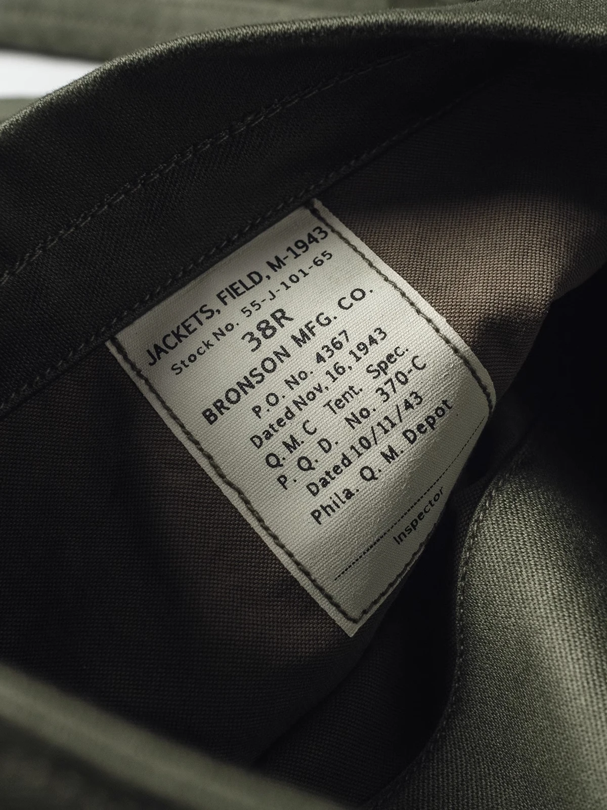 Rugged Bronson Army M-43 Field Jacket Vintage Style M1943 Coat For 
