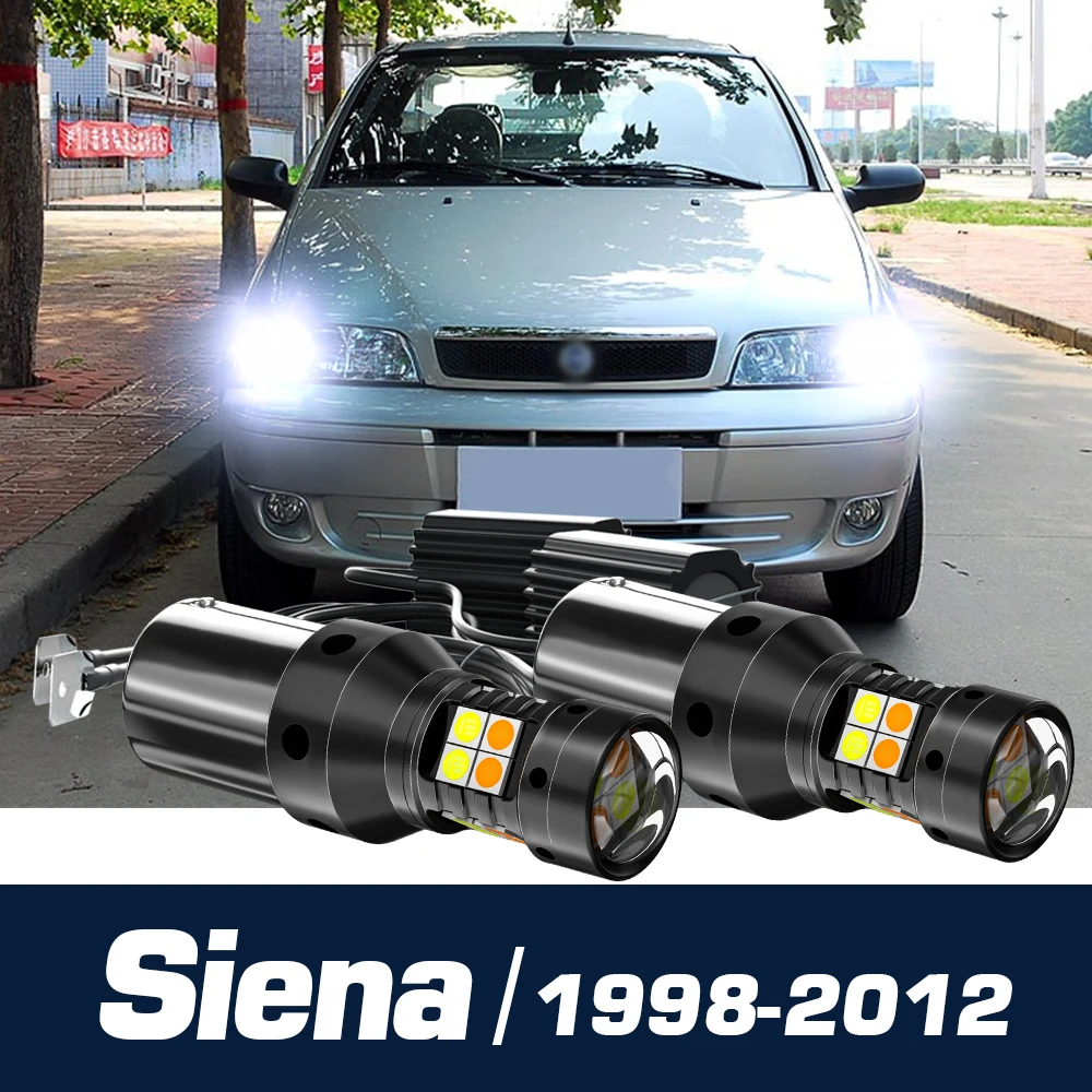 

2x LED Dual Mode Turn Signal+Daytime Running Light Canbus Accessories DRL For Fiat Siena 1998-2012 2005 2006 2007 2008 2009 2010