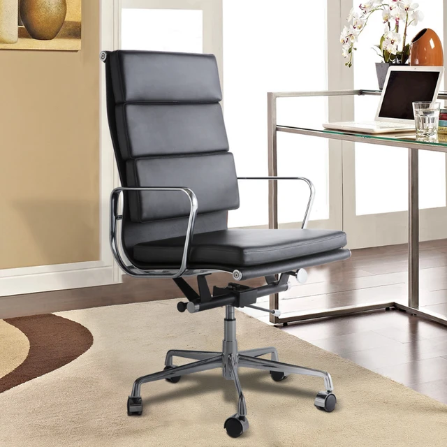 Eamesy Style Office Chair Soft Pad Low Back - Leather