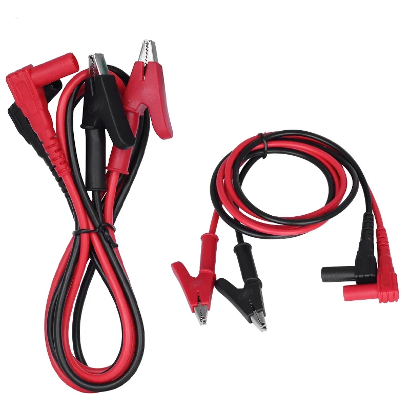 Multimeter Alligator Clips 5-Pack - Push-on Test Lead Clips With Rubber Boots