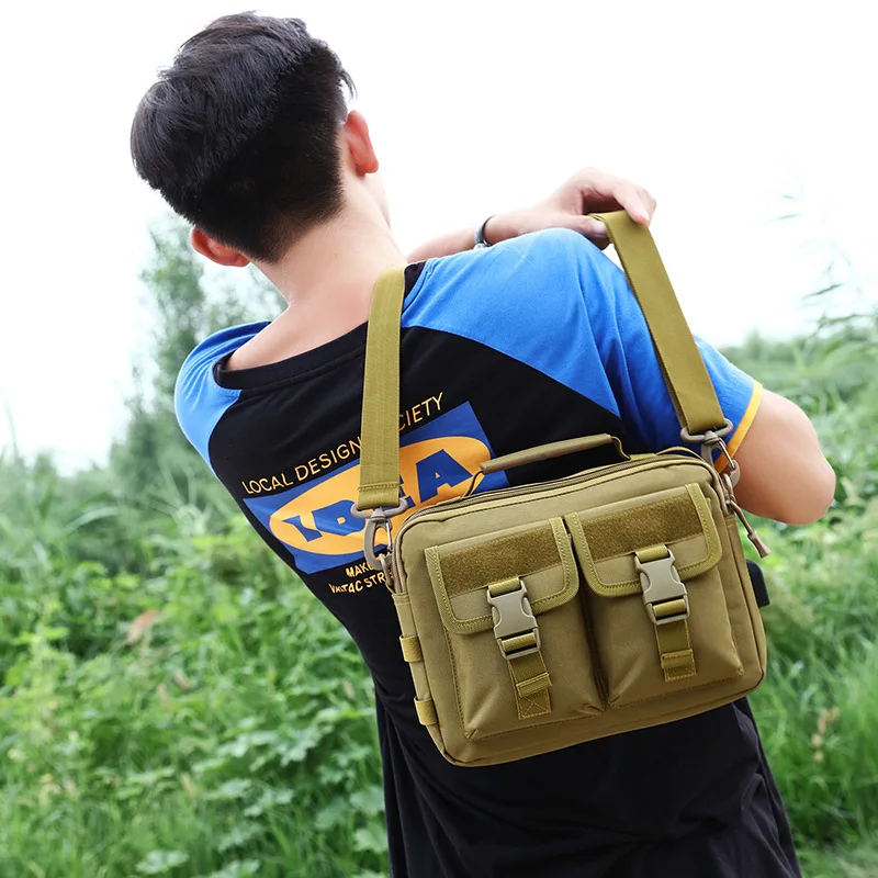 Small USB Tactical Handbags Military Bag Men\'s Messenger Sport Crosscody Bags Sling Single Shoulder Camping Hiking Bag Daily Bag