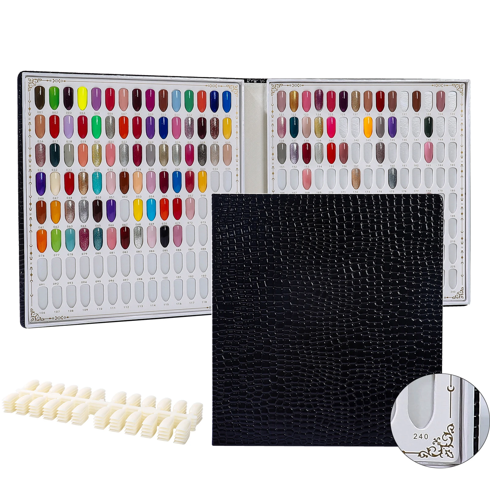 Nail Polish Color Display Book with Swatch Tips