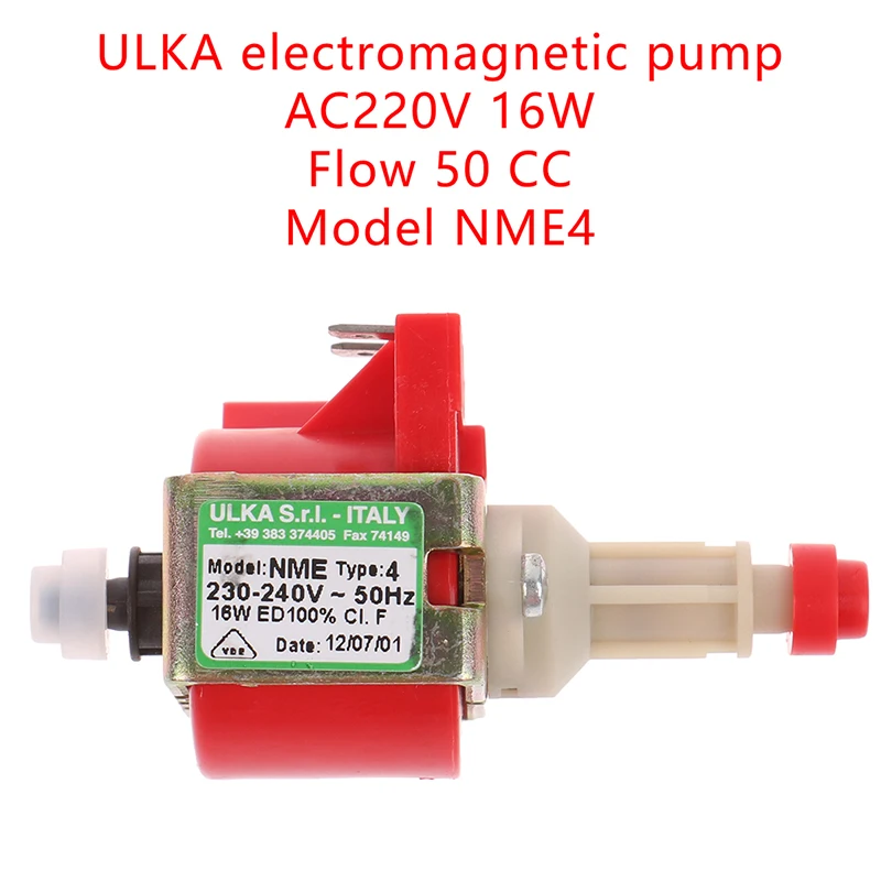 220V Italy ULKA Solenoid Pump AC 16W Flow 50 CC Model NME4D Coffee Machine Micro Pump Parts mini water pump