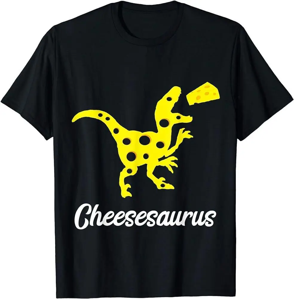 Cheese Dinosaurs Funny Cheddar Dino Brie Gouda T-Rex T-Shirt Maniche Lunghe O Corte