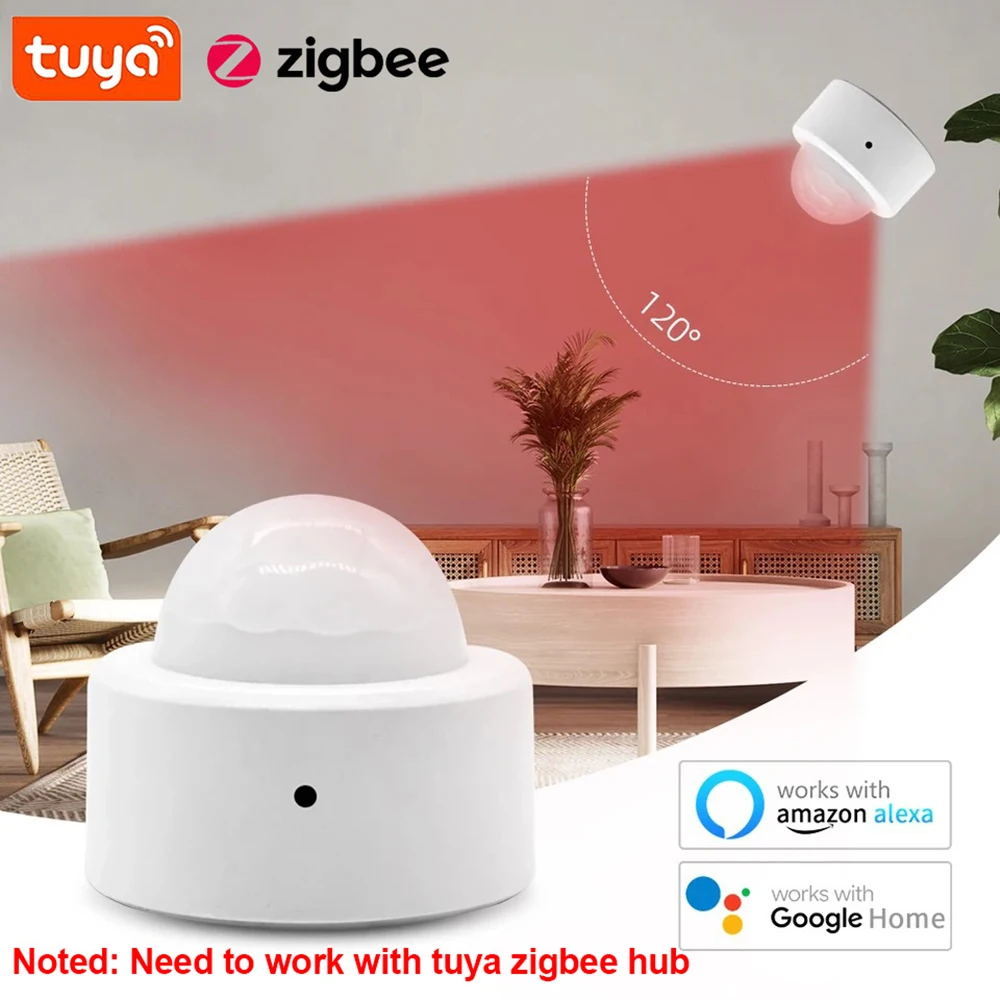 

Tuya Zigbee Mini Human Infrared Body Sensor 120º 5M Motion Movement PIR Transducer Detector for Smart Life Smart Home Security