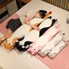 50/70/90 Funny Joy Cute Soft Long Cat Plush Toys Pause Office Nap Pillow Bed Sleep Home Decor Doll for Kids Girl Gift 1
