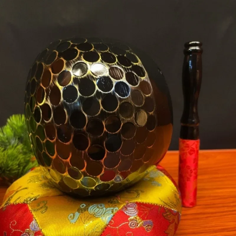 Campana tibetana in ottone da 4 pollici per meditazione yoga fatta a mano Campane tibetane da 12 pollici Strumenti a percussione per terapia del suono - immagine 5