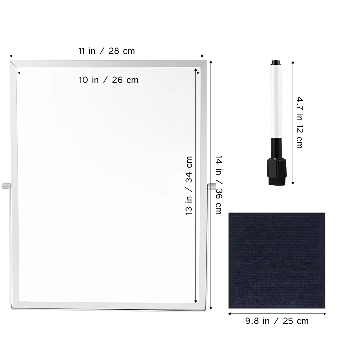 Magnetic Dry Erase Board With Stand For Desktop Double Sided White Board  Planner Reminder For School Office 11 Inch X 7 Inch - AliExpress