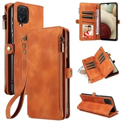 Handbag Zip Wallet Case with Wrist Strap and Leather Magnetic Closure - OnePlus 10T (BrownYellow)