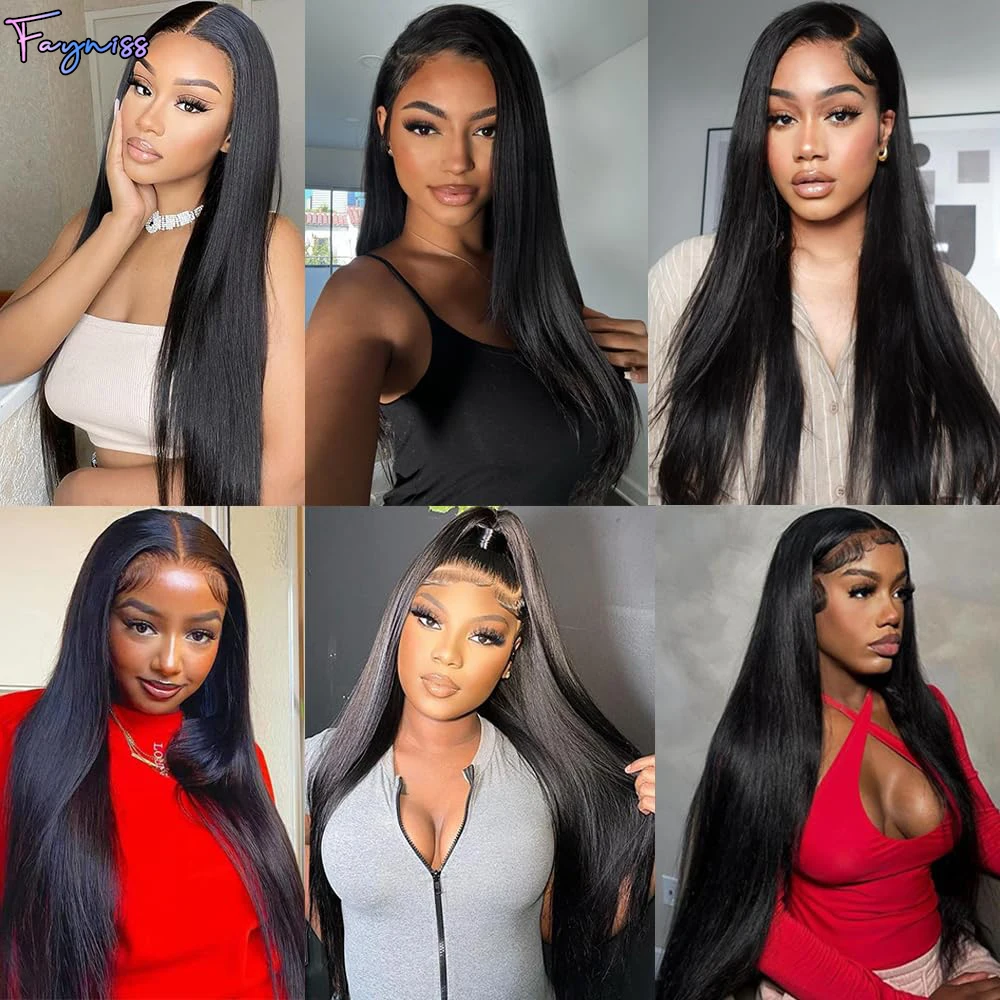 Fayniss Straight Human Hair Weave 1/3/4 Bundles Brazilian Raw Remy Human Hair Bundles Unprocessed Extension