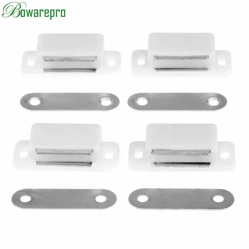 4Pcs Door Wardrobe Cupboard Drawer Magnetic Catch Stop Stoppers Magnetic Cabinet Catches Furniture Hardware Screws 41*17mm Magnetic Cabinet Catches