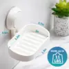 TAILI Suction Cup Soap Dish Powerful Vacuum Suction Soap Holder, Strong Sponge Holder for Shower, Bathroom, Tub and Kitchen Sink 6