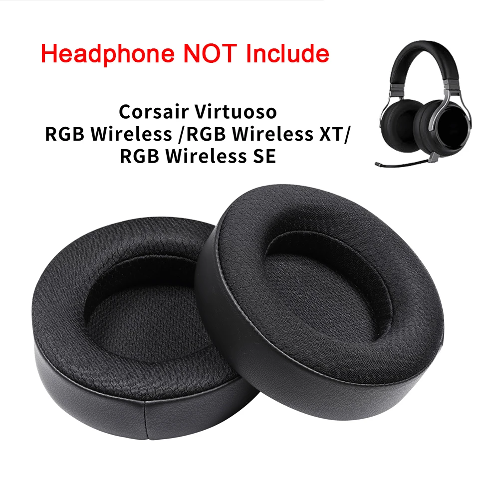 Replacement Earpads & Headband Cushion for Corsair Virtuoso RGB Wirless / RGB Wireless XT / RGB Wireless SE Head Band Ear Pads