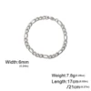 97046-20ffd0.jpg Lucktune bracelet chaine argent homme bracelet aciers inoxydables figaro Figaro chaîne Bracelet pour hommes femmes acier inoxydable largeur 3-10 MM Bracelets Punk bijoux Couple cadeau Pulsera Hombre nouveau