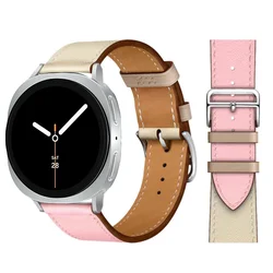 Premium Synthetic Leather Strap for Smartwatch - Elegant Bracelet with Connector (Rose - craie)