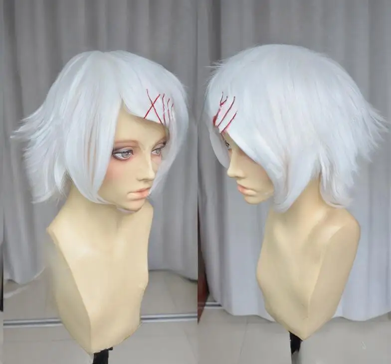 

Anime Tokyo Ghoul Short White Juzo Suzuya Juuzou Pure Heat Resistant Cosplay Costume Wig