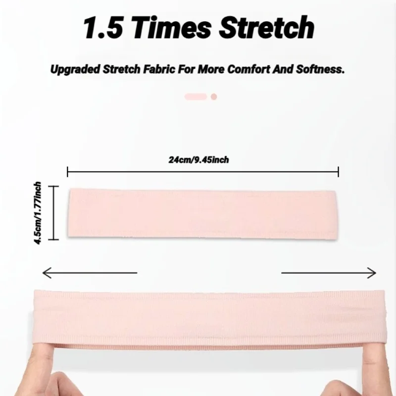 Sports Headband Elastic Sweatband Basketball Sports Headband Women Men Gym Fitness Sweat Hair Band Volleyball Tennis Running Yoga Non Slip