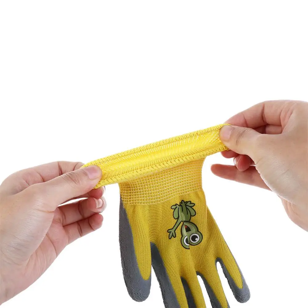 Non-Slip Gardening Gloves Safety Durable Breathable Work Gloves Protector Children Protective Gloves Kids 4