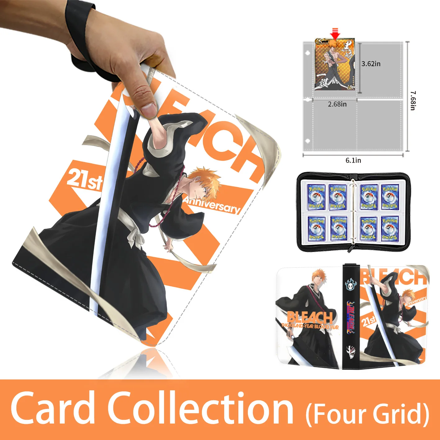 Bleach Card Binder 9 Pocket Trading Card Holder Anime Card Binder