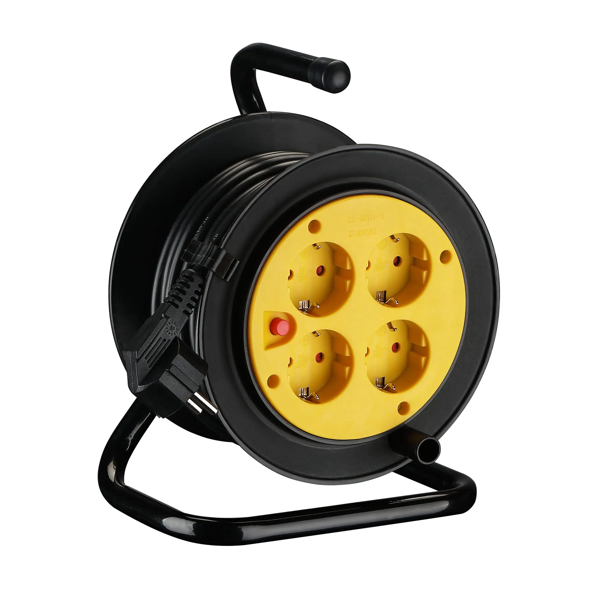 Camping Reel 10m/15m MultiTap Truereel IP20 Indoor/Cable Reel with 4