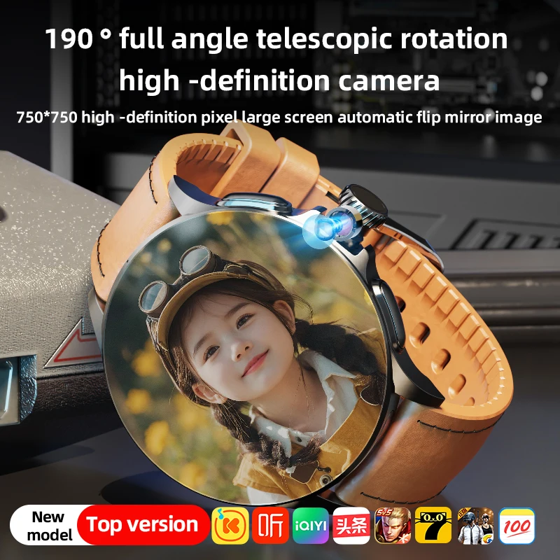 Goldenspike GT200 Android Smartwatch 1.95'' AMOLED 750x750 Resolution Rotary Camera GPS WiFi Touch Encoder SIM Card Support 4