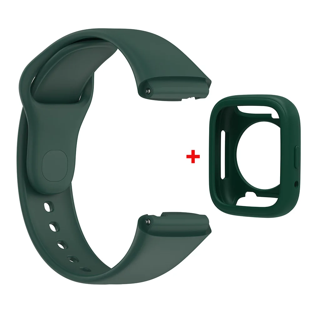 Silicone Watch Band with Protective Case Shell