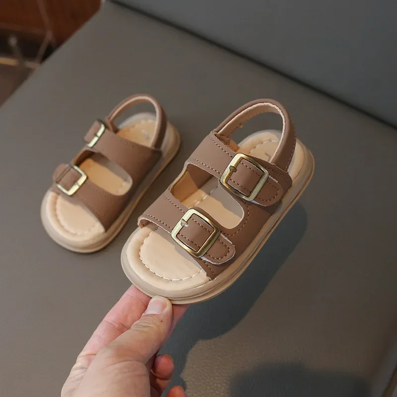 2024 Children Sandals for Girls and Boys Summer Fashionable Korean Style Comfortable Soft Sole Casual Cute Baby Beach Shoes 4