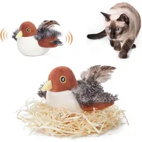 1PC Sound Bird Toy Cat Feather Toys Cat Feather Toys Interactive Cat Toy With Sounds Sound Toys Cricket Bird 1