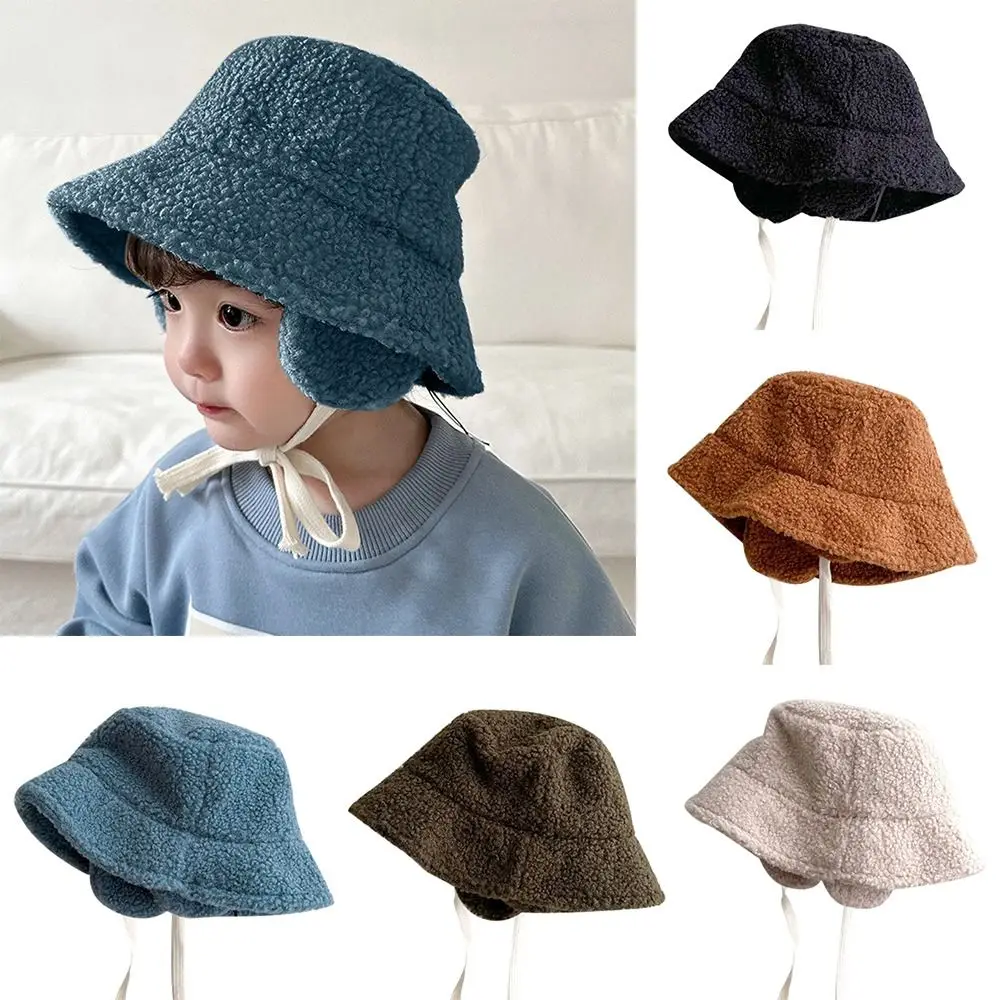 

Однотонная меховая Рыбацкая шапка, новая плюшевая теплая Панама, шляпа для защиты от солнца, детская шапка
