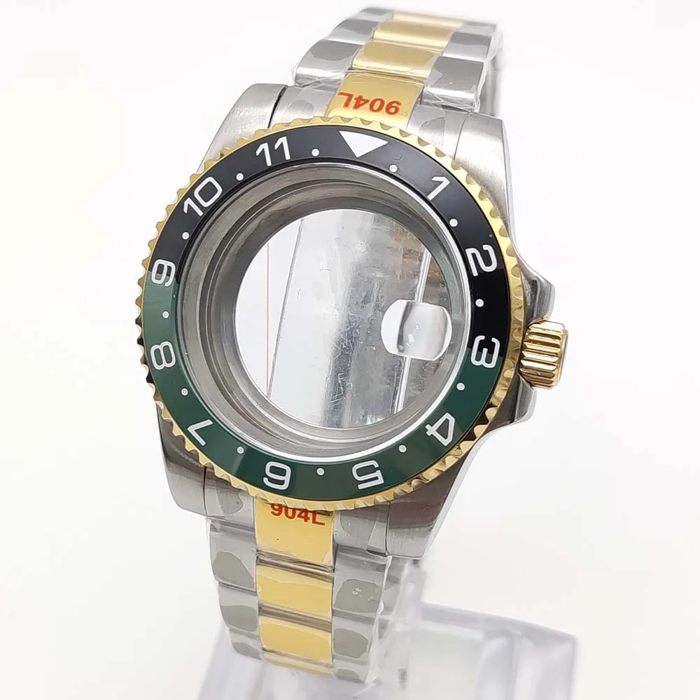 Men's Gold Sandwich Case Automatic Watch with Sapphire Glass, 40mm Water Resistant Design
