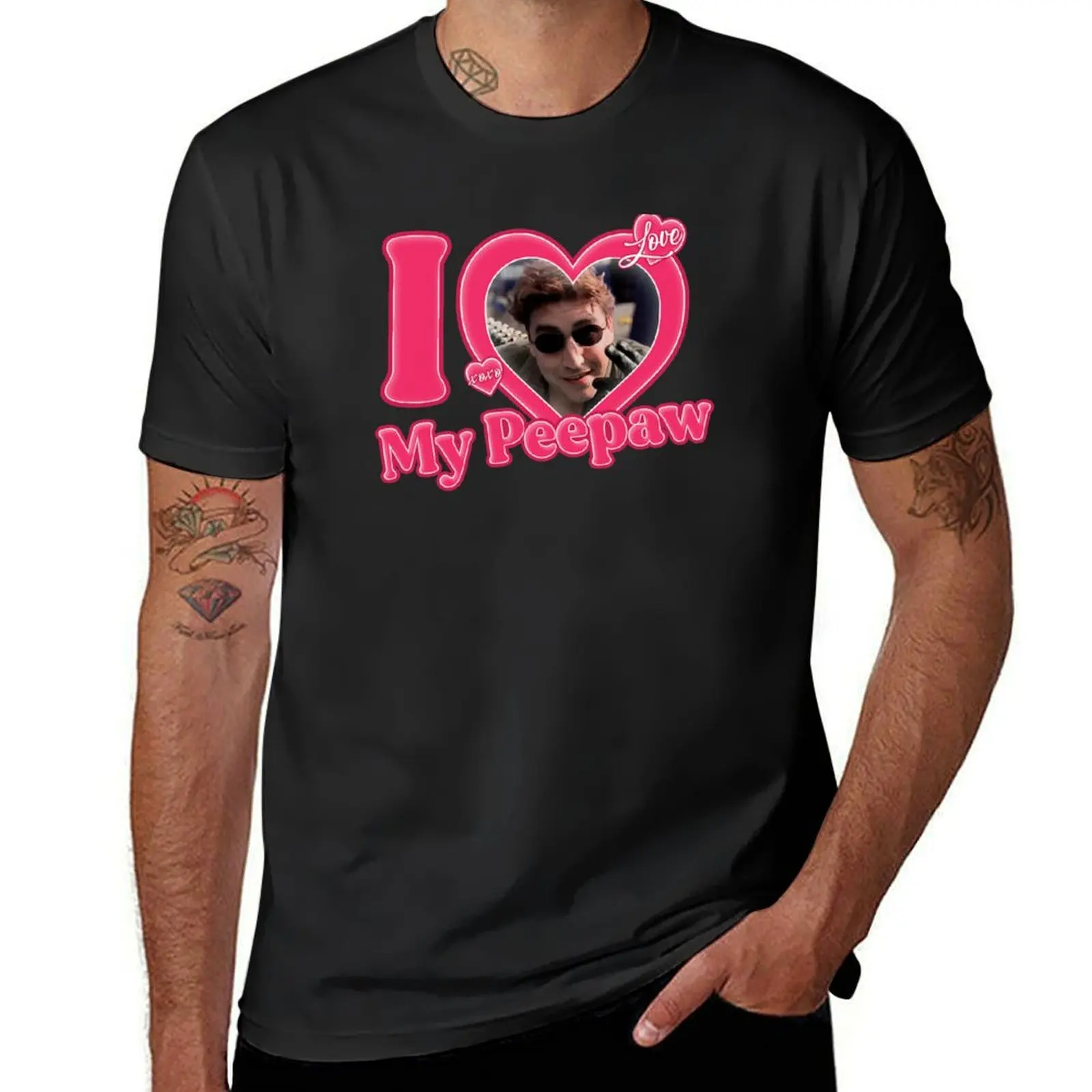 

i love my peepaw alfred molina / doc ock T-Shirt graphics blacks men t shirt