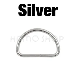 Versatile Metal D Ring Adjustable Buckle Clasp for Straps and DIY Crafts (Silver)