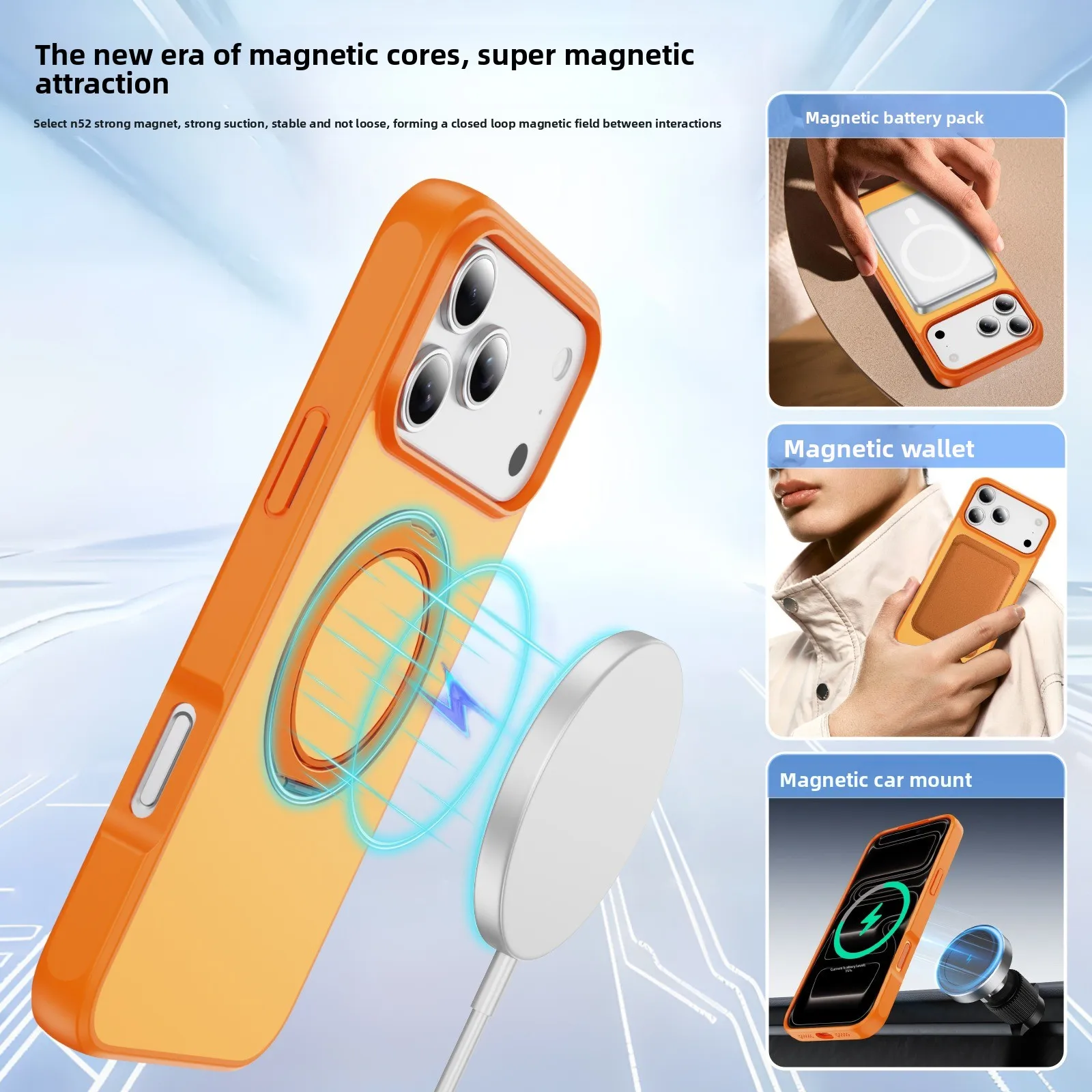 Dual Color Magnetic Stand Luxury Phone Case - Protective Hard Shell Cover