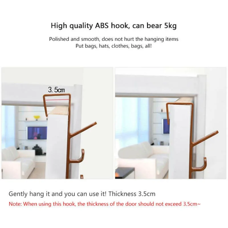 Storage Hanger Hook Multi-purpose Five-segment Hooks Household Hook Rack Organizer Clothes Coat Hat Bag Hanger