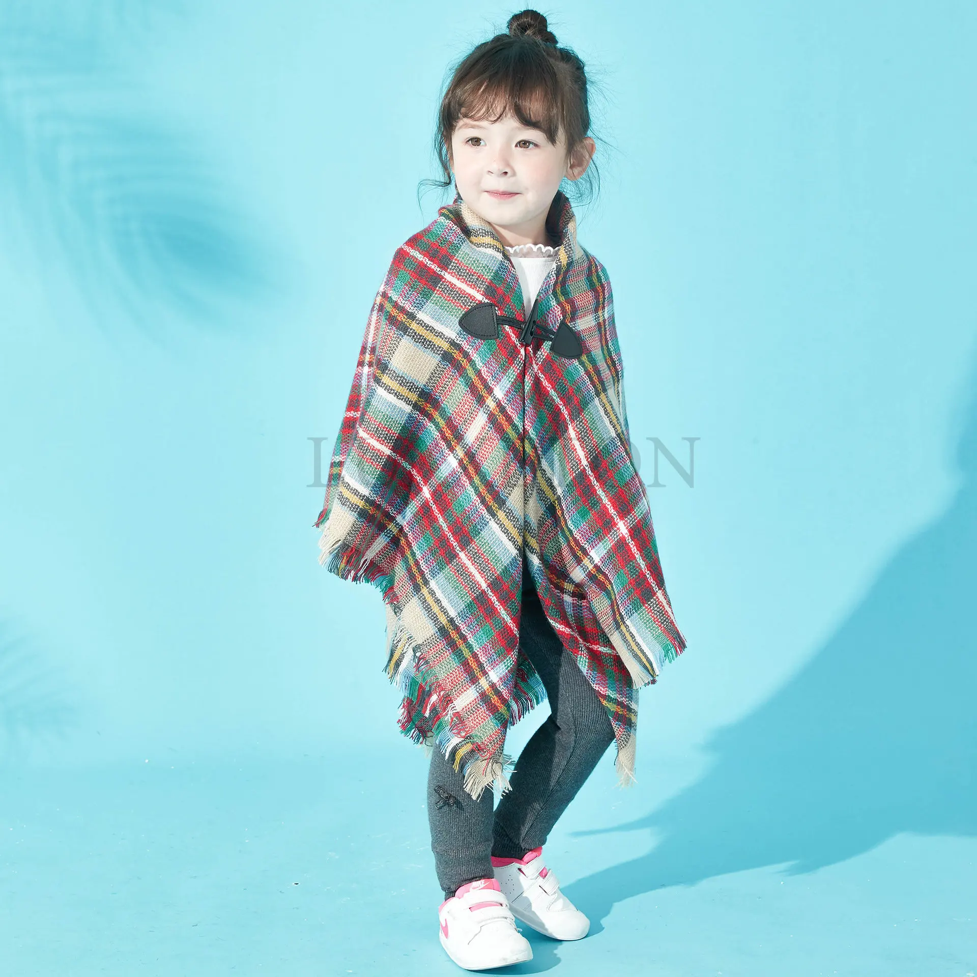 Children Scarf Children's Kids Scarf Boys Girls Baby Poncho Scarf Winter Warm Cute Kawaii Wrap Thick Blanket Pashmina Children Capa Para Shawls