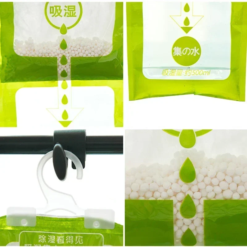 Moisture Absorber Bag 2 pcs Hangable Wardrobe Moldproof Moisture Proof Dehumidification Bag