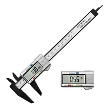 Micromètre numérique électronique LCD à pied à coulisse, règle à piles, jauge de profondeur et largeur, outils réinitialisables pour le travail du bois 0 150mm