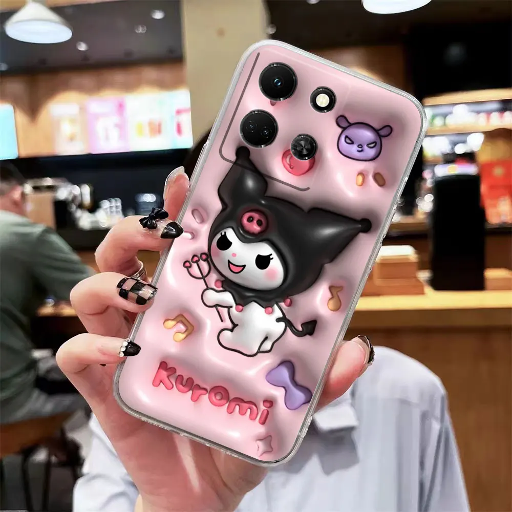 thumbnail image 1 of Clear Phone Case For Infinix NOTE 10 11 12 30 30i SMART 4 5 6 7 ZERO CAMON 19 20 PRO Case Funda Anime Hello K-kitty K-Kuromi, 1 of 5