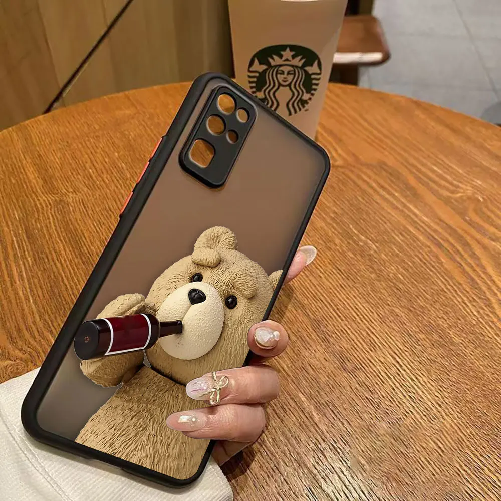 thumbnail image 1 of Funda mate para HONOR 70 50 30S 30 20 8X 9A 9X PLAY 4T X7 X8 X10 5G V40 Funda Coque Capa Shell travieso t-oso de peluche pareja, 1 of 5