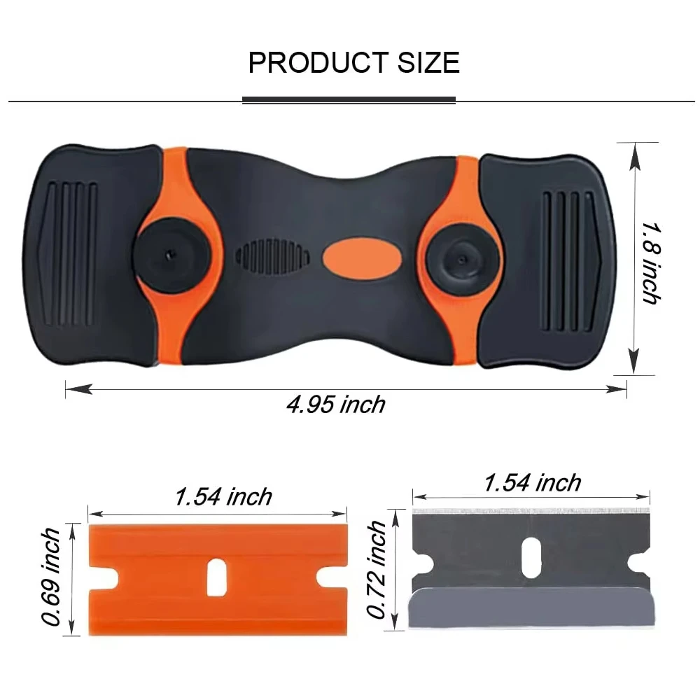Glue Removal Blade Glass Oven Razor Scraper Plastic Handle Razor Scraper Spatula Car Film Tool Window Cleaning Blade