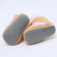 Baby Bowknot Soft Sole Walking Shoes Girls Solid Color Padded Cotton Shoes Baby Warm Snow Boots 0-2 Years Old 5